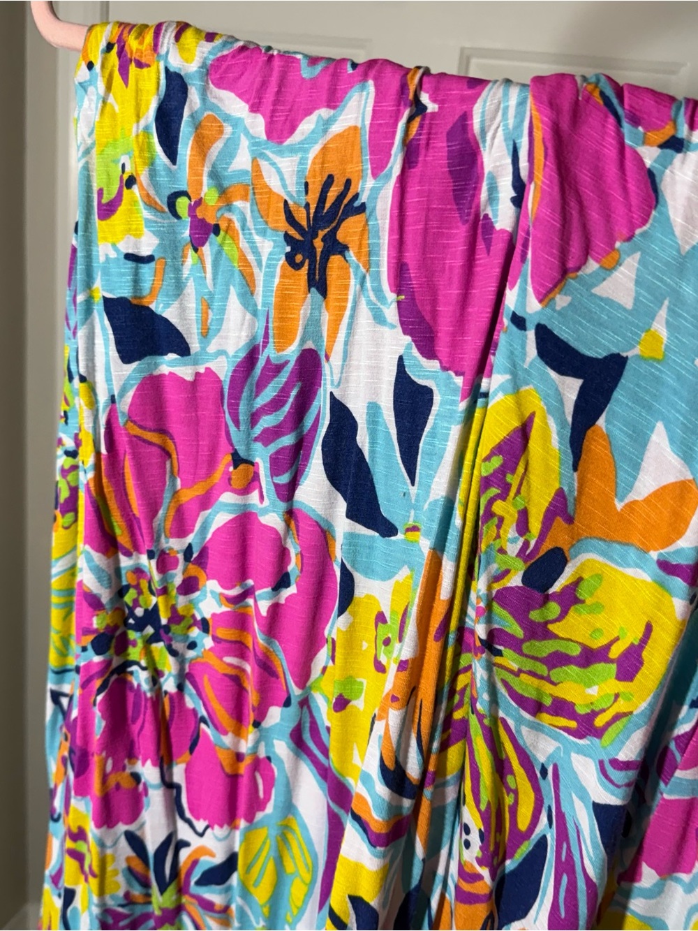 Lilly Pulitzer Bright Floral Maxi Skirt in Pink, Aqua & Yellow